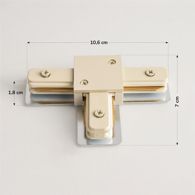 T-liitin 1-vaihekiskoon - beige