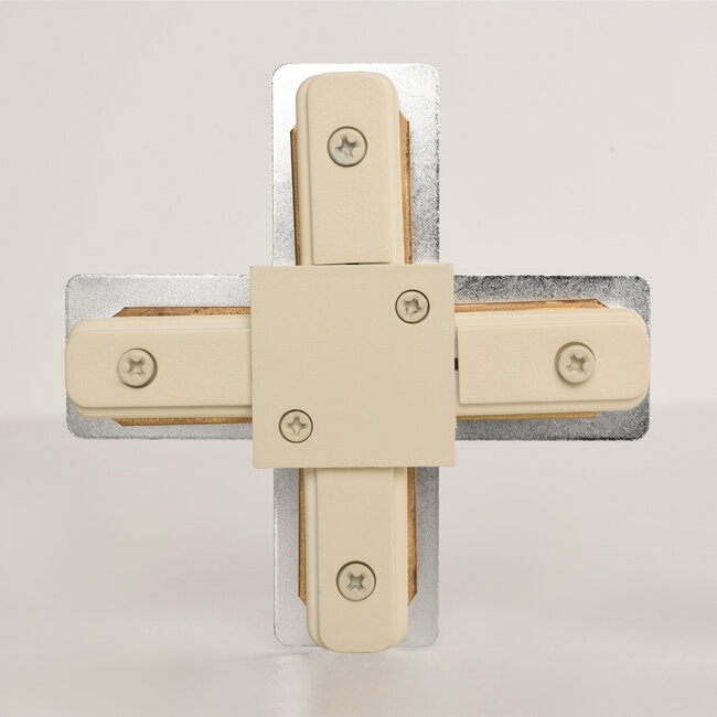 X-liitoskappale 1-vaiheiseen kiskoon, beige