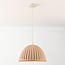Hanglamp Hyske met geribbelde kap - zandbeige