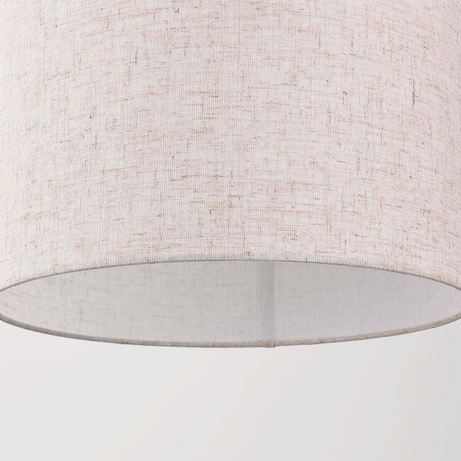 Moderne hanglamp Avano beige met linnen kap