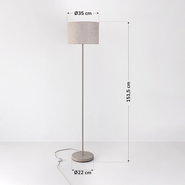 Lattiavalaisin Avana beige pellavakuvulla