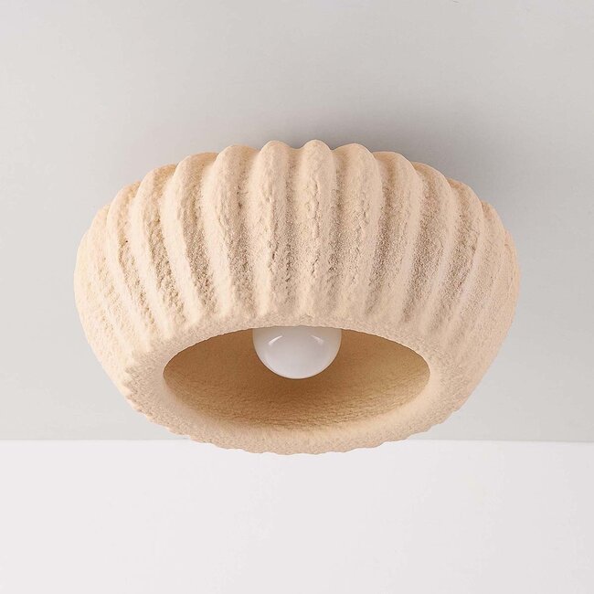 Wabi Sabi kattovalaisin Kagei hiekanbeige kiviefektillä