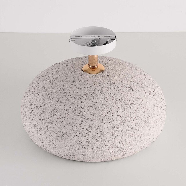 Wabi sabi -kattovalaisin Zenro - valkoinen terrazzo-efekti ruusukultaisella yksityiskohdalla