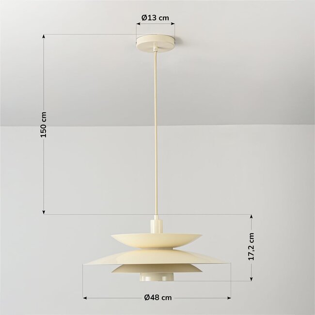 Riippuvalaisin Alvra, kiiltävä beige