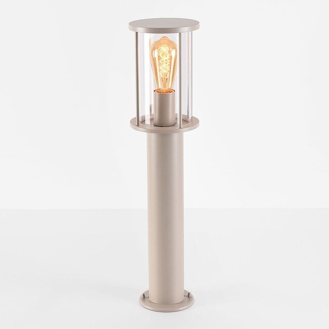 Seisova ulkovalaisin Penn kirkkaalla lasilla - beige
