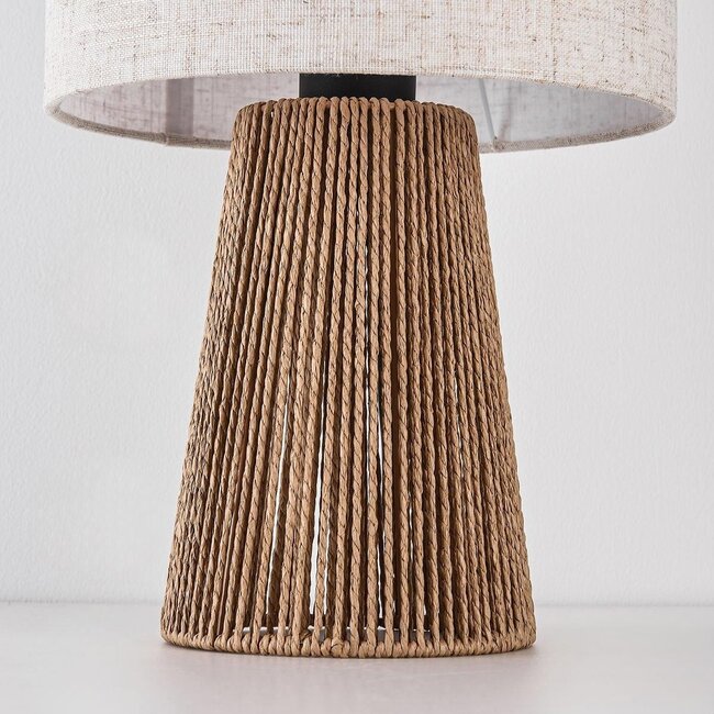 Pöytävalaisin Ranpu boho chic, pellavavarjostin