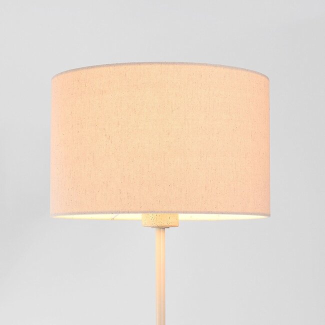 Lattiavalaisin Auras, pellavavarjostin ja travertiiniefekti - beige