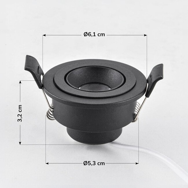 Upotettava spotti Adam, 4 W, dim-to-warm-toiminto, UGR<15