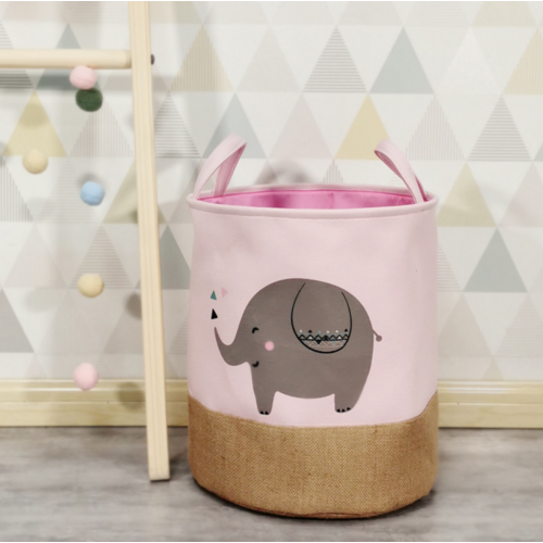 By Baboo Opbergmand speelgoed - Lieve Olifant - voor knuffels