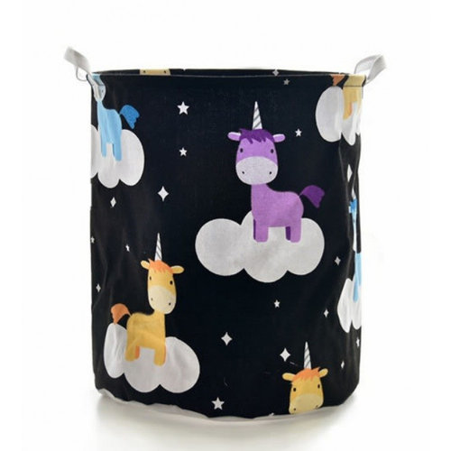 By Baboo Opbergmand babykamer - Eenhoorn wolkjes - met handvaten By Baboo Opbergmand babykamer - Eenhoorn wolkjes - met handvaten