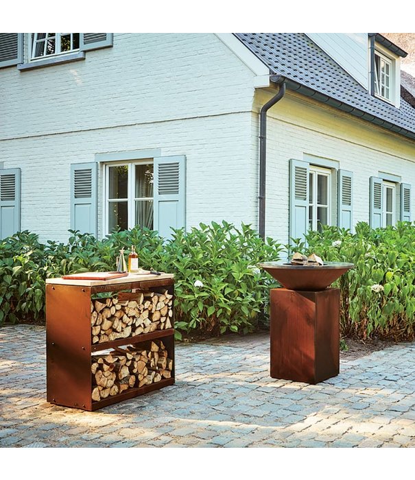 Ofyr OFYR - Wood Storage Corten Dressoir