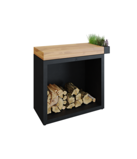 OFYR - Butcher Block Storage 90 Black Teak Hout