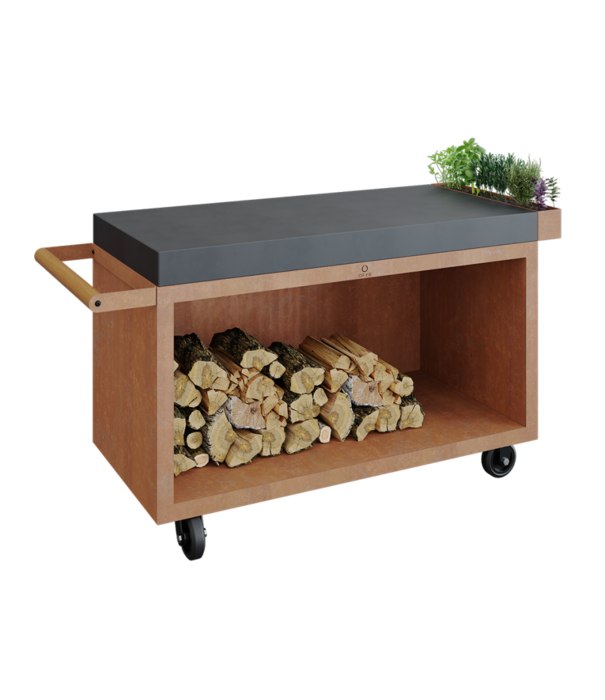 Ofyr OFYR - Mise en Place Table Corten 135 PRO Donker Grijs Keramiek