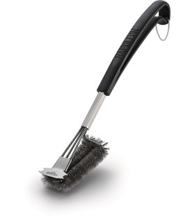 Napoleon - RVS grillborstel 3x parallel met schraper