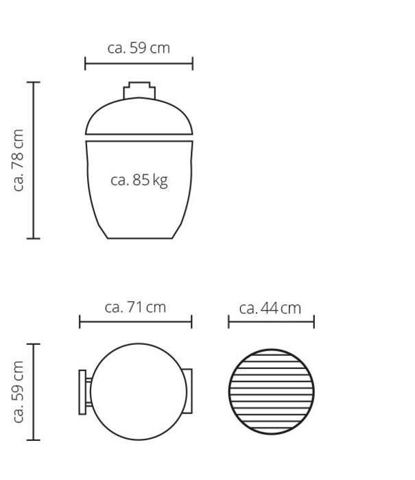 Monolith Monolith - Classic PRO-Serie 2.0 Kamado - Zwart incl. Onderstel & Zijtafels