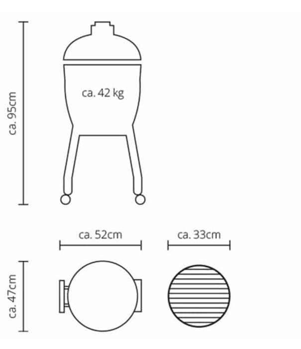 Monolith ACTIE: Monolith - Junior PRO-Serie 2.0 Kamado - Rood incl. Onderstel