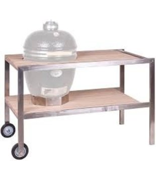 Monolith - Classic - Teakhouten & RVS Tafel