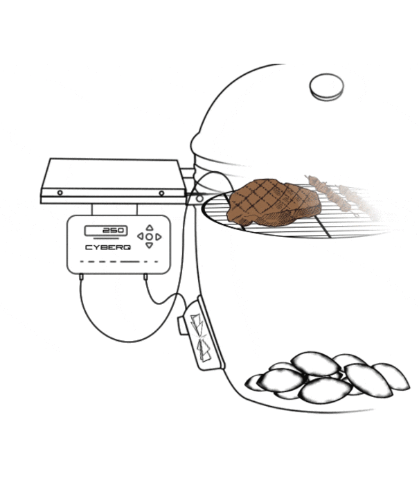 Monolith ACTIE: Monolith LeChef BBQ Guru Pro-Serie 2.0 - Zwart incl. Onderstel & Zijtafels