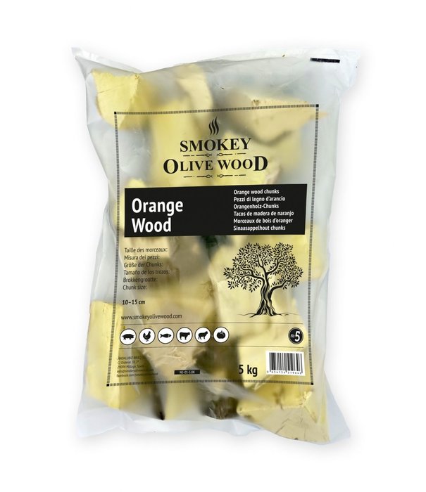 Fun Cooking Trading Smokey Olive Wood - Rookchunks 1,5 kg Sinaasappel