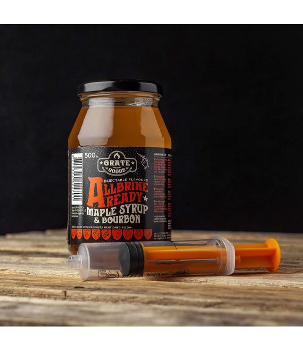 Grate Goods Grate Goods - AllBrine Ready Maple & Bourbon (500 ml.)