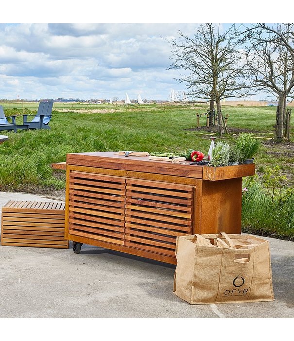 OFYR ACTIE: OFYR - Storage Insert PRO met 2 deuren Teak Hout (Large)