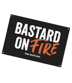 The Bastard Man Cave Plate 'Bastard on fire'