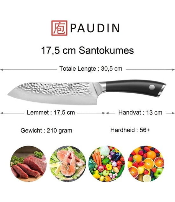 Paudin Paudin - HP3 Santoku mes (17,5 cm)