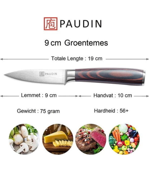 Paudin Paudin - N8 Groente- of Schilmes (9 cm)
