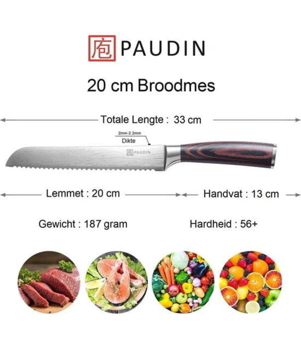 Paudin Paudin - N4 Broodmes (20 cm)