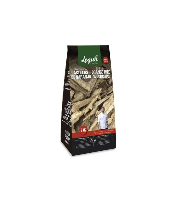 Legua Legua - BBQ brandstof houtchips Sinaasappel (3kg)