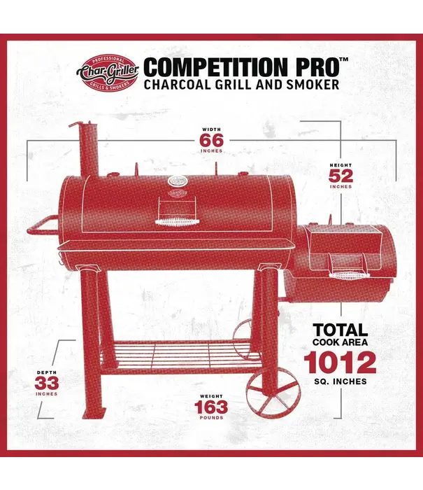 Char-Griller Char-griller® - Competition Pro™ Offset Smoker & Grill