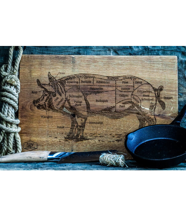 Rough Cooking Rough Cooking - Wandbord Varken (27x41x3 cm)