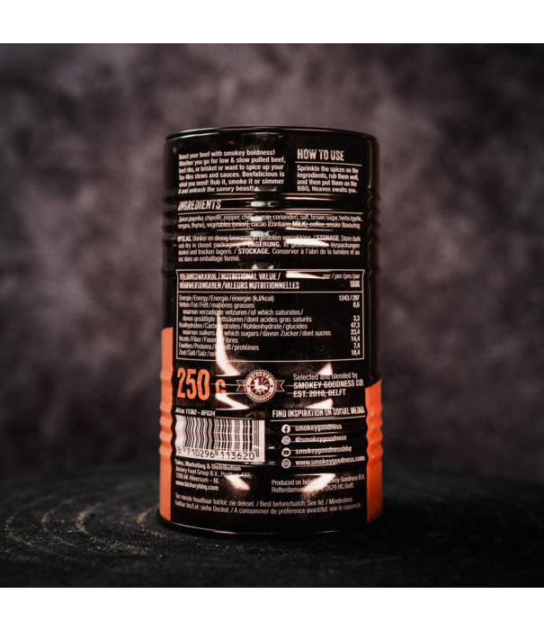 Smokey Goodness Smokey Goodness - Beefalicious Rub (250gr) NIEUW