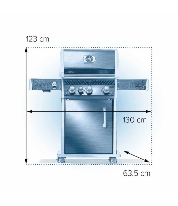 Napoleon Napoleon - Rogue PRO 425, met SIZZLE ZONE zijbrander, zwart