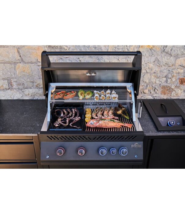 Napoleon Napoleon - Oasis Compact mat zwart met BIG32- 1 en inbouw SIZZLEZONE