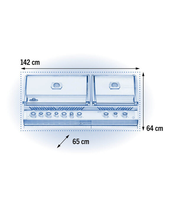 Napoleon Prestige Pro 825, RVS, inbouw, incl. draaispit