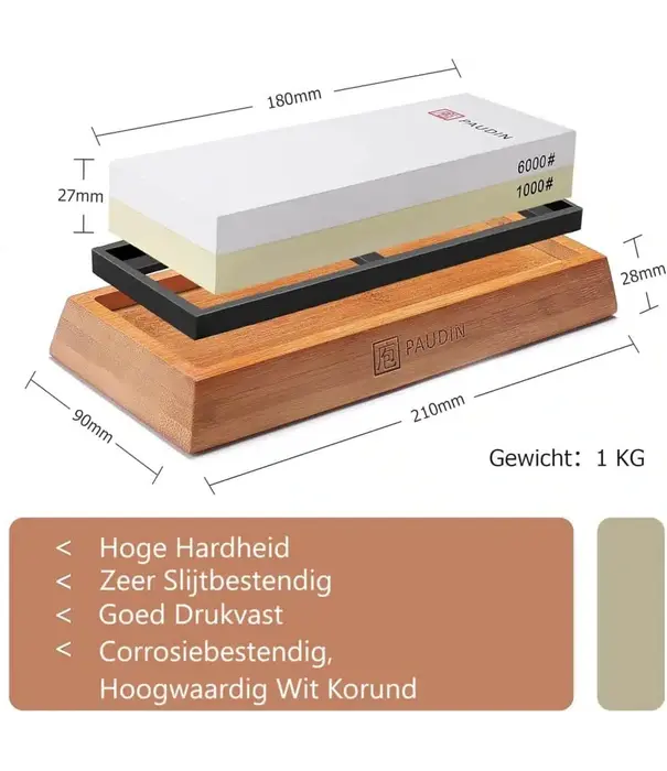 Paudin Paudin - KSW - Kitchen Sharpener Wetstone (Slijpsteen)