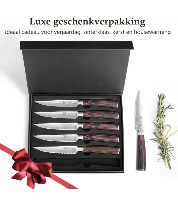 Paudin Paudin - S3 Steak Knife Set (6-delig, Steakmessen)