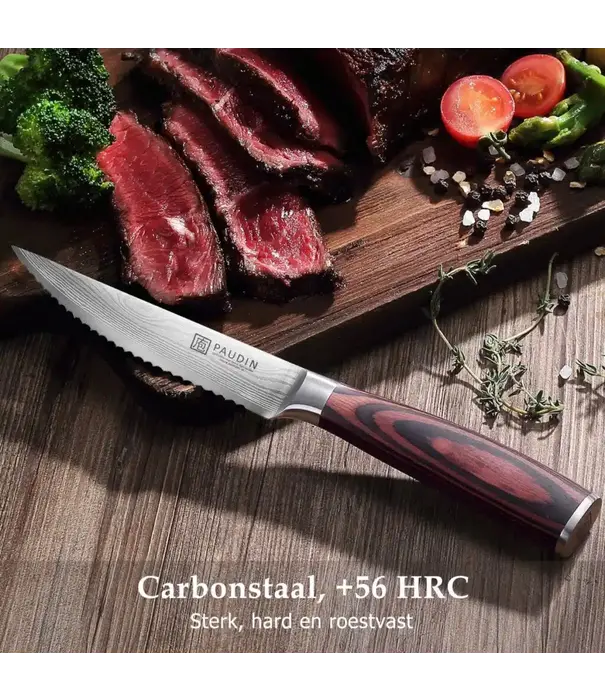 Paudin Paudin - S3 Steak Knife Set (6-delig, Steakmessen)