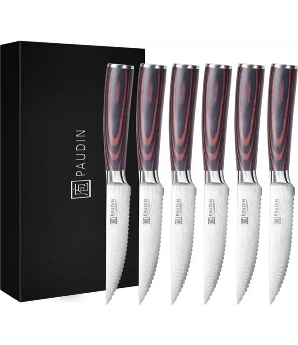 Paudin Paudin - S3 Steak Knife Set (6-delig, Steakmessen)