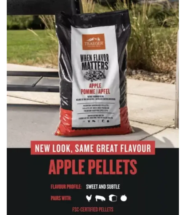 Traeger Traeger - Apple Pellets 9kg (Nieuw)
