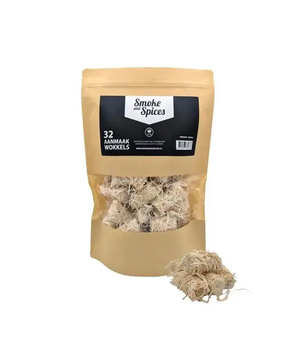 Smoke and Spices Smoke and Spices - Aanmaakwokkels 32 stuks (zak)