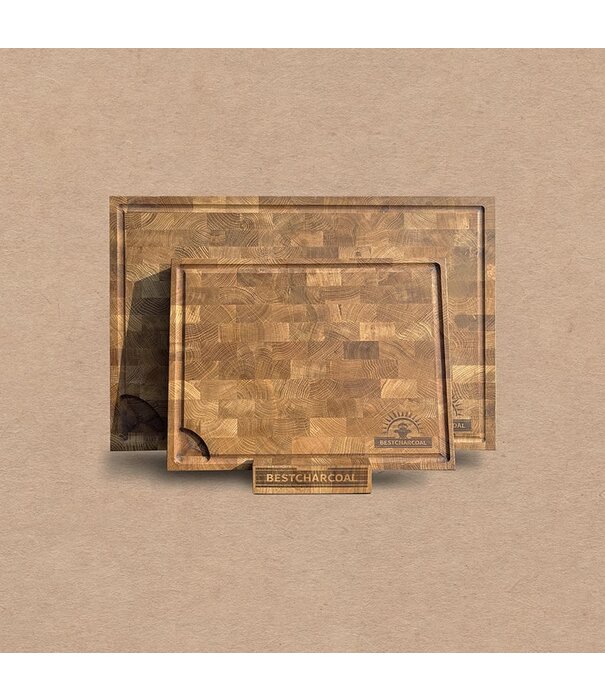 Best Charcoal Best Charcoal - Eikenhouten Snijplank (Kopshout) - 40 x 30 x 4 cm