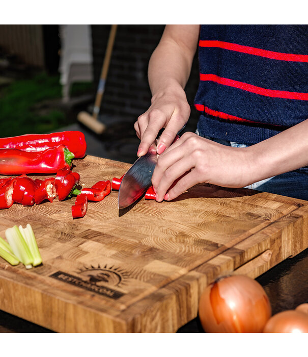 Best Charcoal Best Charcoal - Eikenhouten Snijplank (Kopshout) 60 x 40 x 5 cm