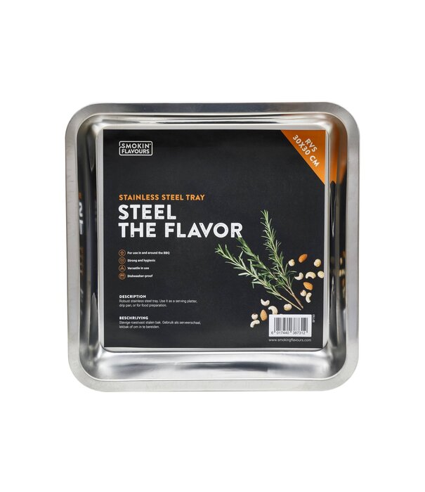 Smokin' Flavours Smokin' Flavours - RVS Tray 30 x 30 cm