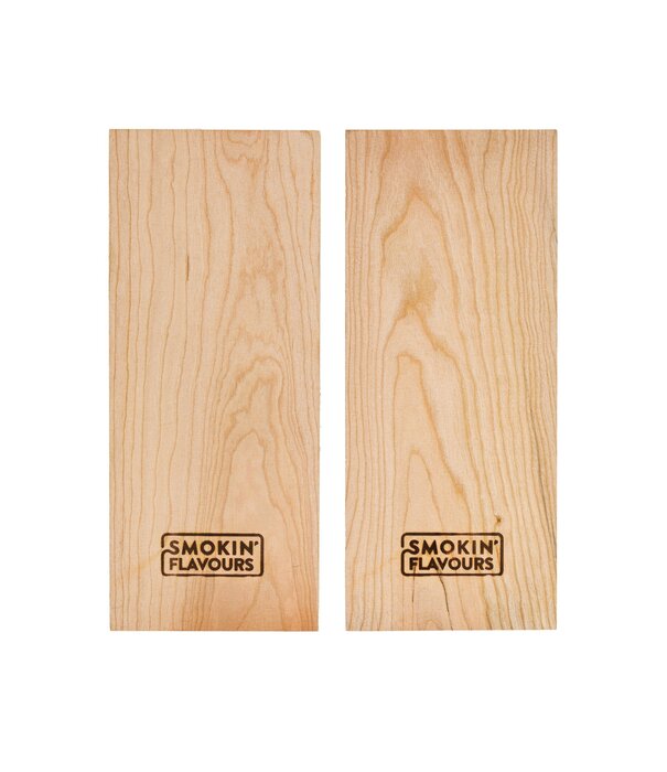 Smokin' Flavours Smokin' Flavours - Kersenhouten Planken (set van 2) 30 x 12,5 x 1 cm