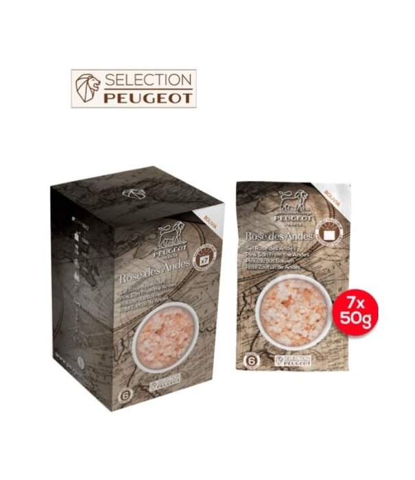 Peugeot Peugeot - Doos 7 zakjes - Roze zout uit de Andes 350g (7* 50g) (Spices Serie)