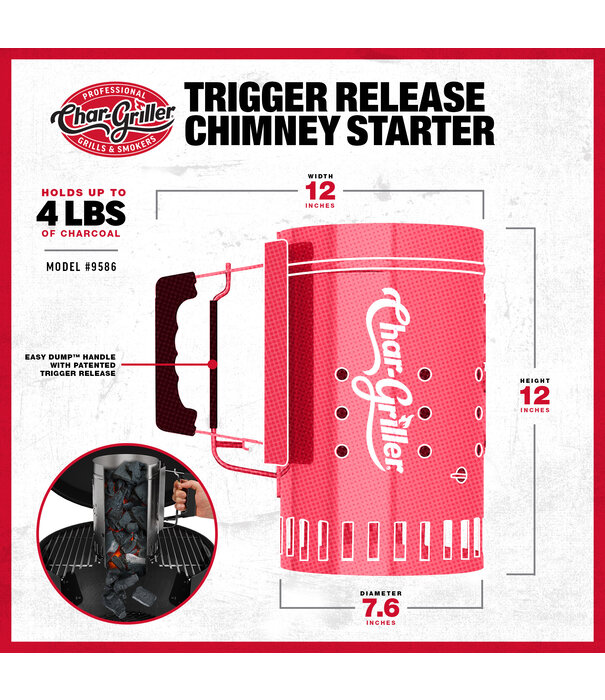 Char-Griller Char-Griller® - Charcoal Chimney (Houtskool Starter) (Nieuw)