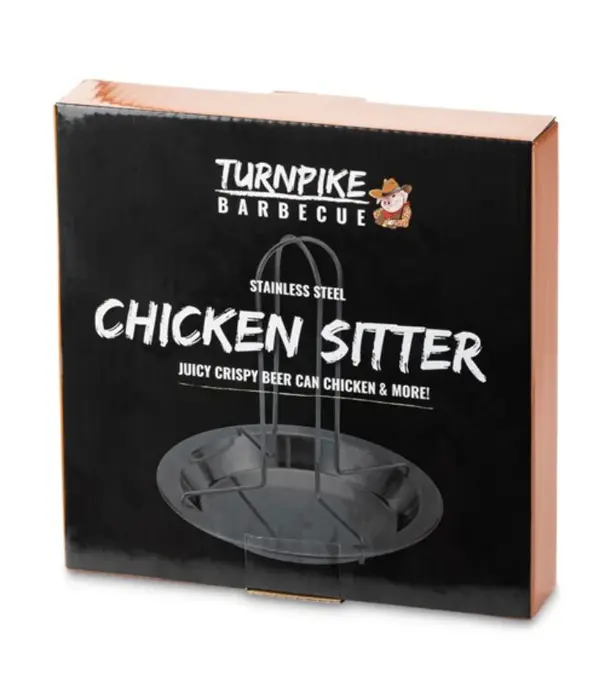 BBQing Turnpike BBQ - Chicken Sitter (Stainless Steel)