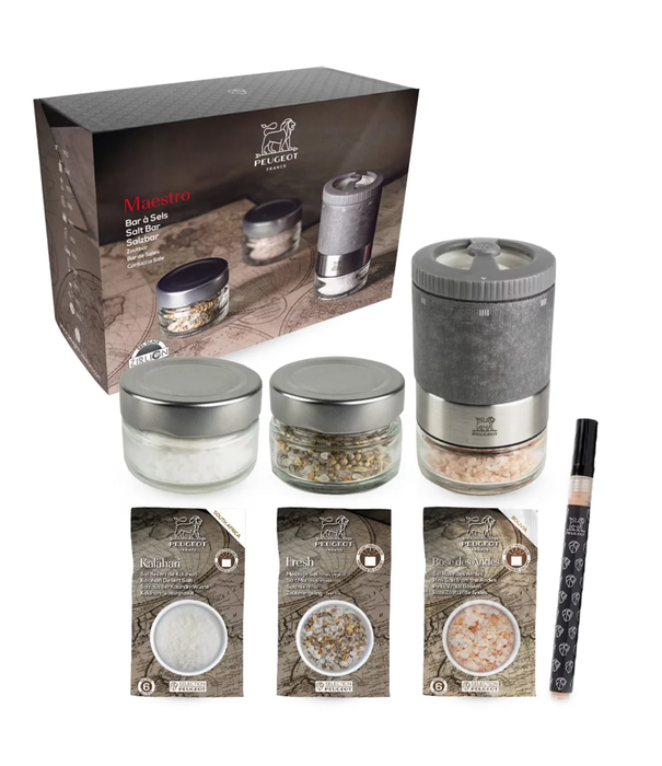Peugeot Peugeot - Maestro - Zoutbar - Zoutmolen Set met 3 zouten (verwisselbaar)
